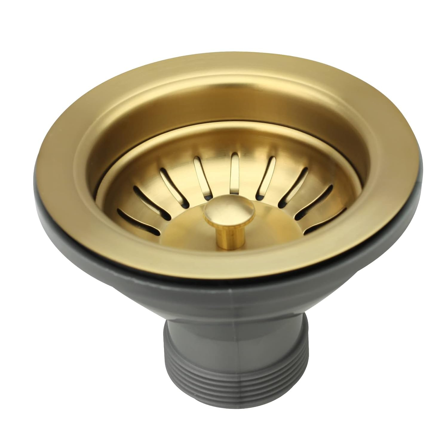 Brushed Gold Brass Kitchen Sink Strainer Stopper
