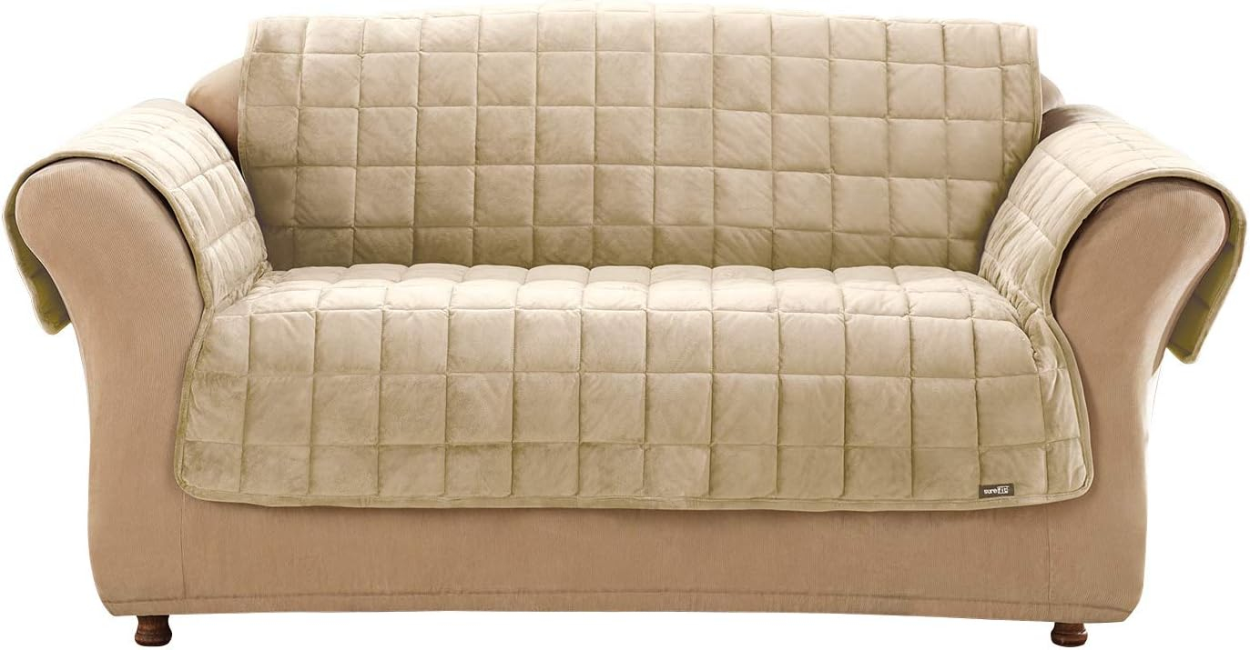 SureFit  Deluxe Pet Sofa Furniture Cover Ivory