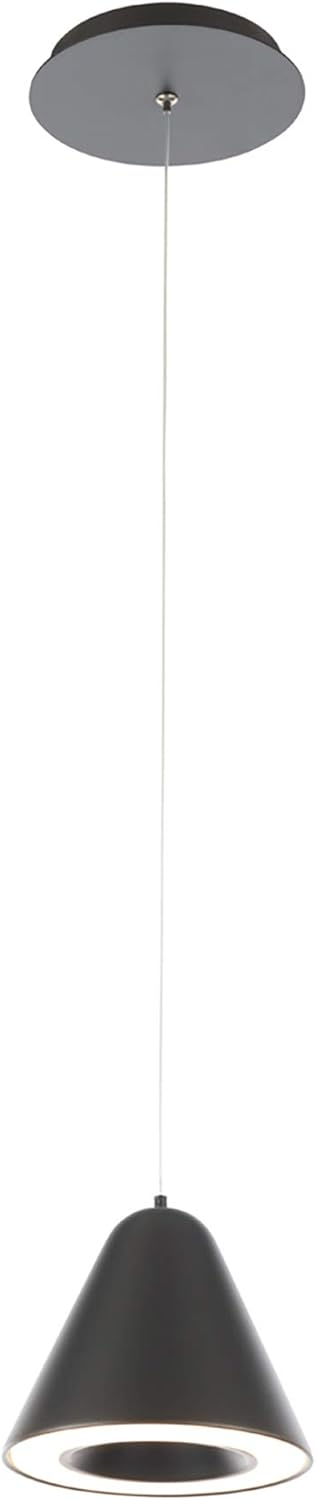 Mini Kone Black Spun Aluminum LED Pendant Light for Indoor/Outdoor