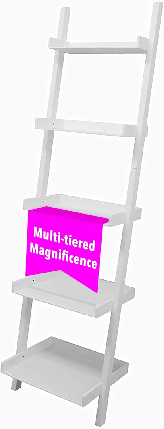 kieragrace KG Contemporary Estante Providence Hadfield Madera de Ingeniería Blanca