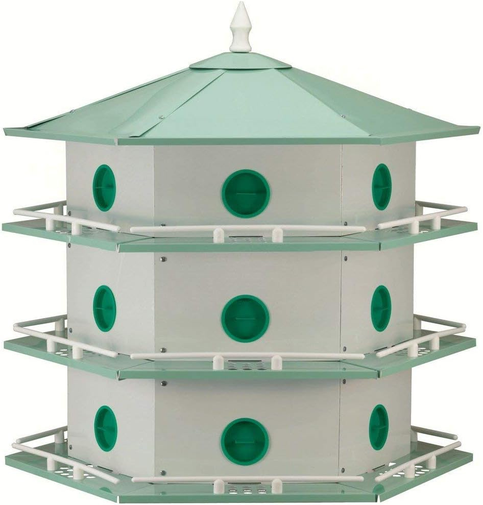 Heath Outdoor Products AH-18D Deluxe Aluminum Purple Martin House - 18 Room