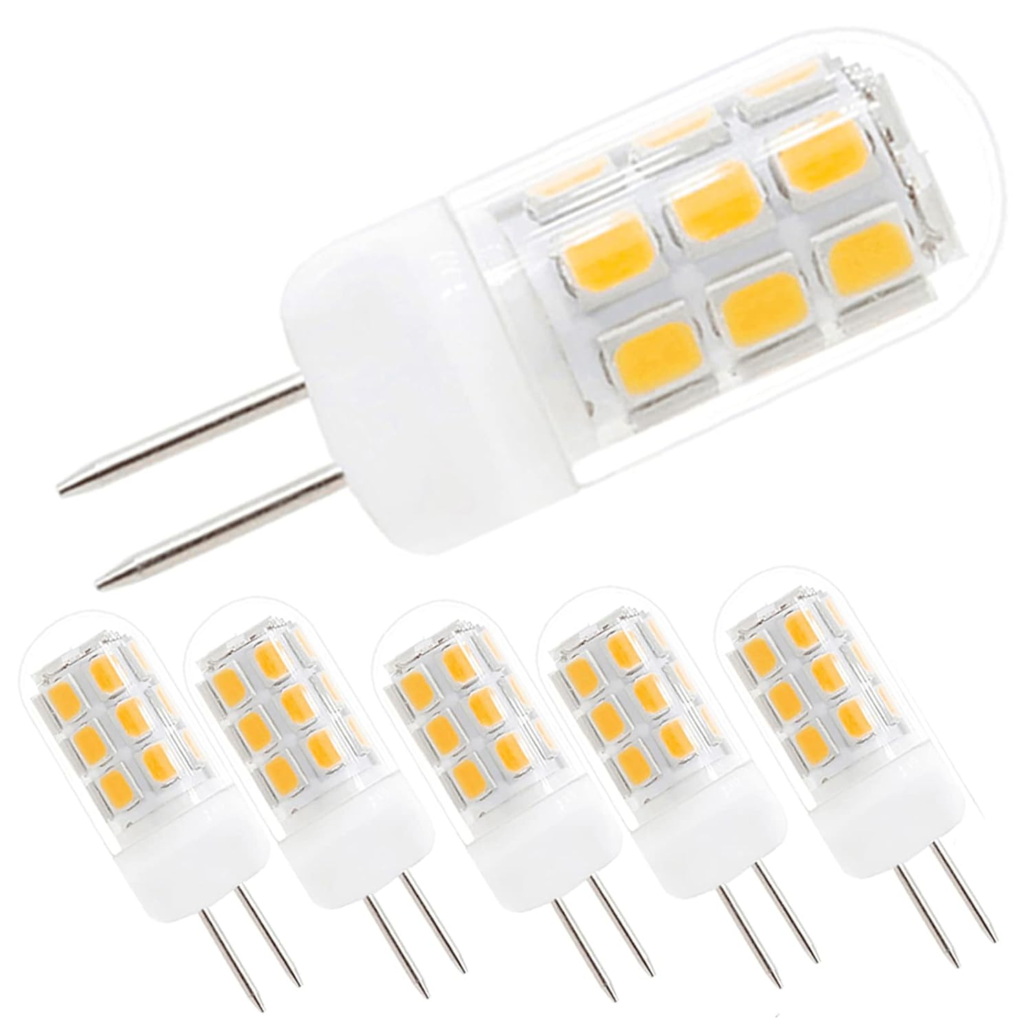 G4 LED Bulb 120V Bi-Pin Base, 3W Soft Warm White 3000K, Replaces 30W-35W Halogen for Under Cabinet, Ceiling, Wall, and Puck Lights