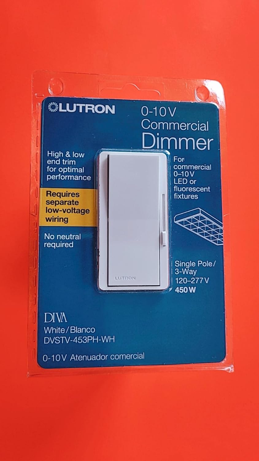 Lutron Diva Dimmer for LED/Fluorescent Fixtures, Single-Pole or 3-Way, White