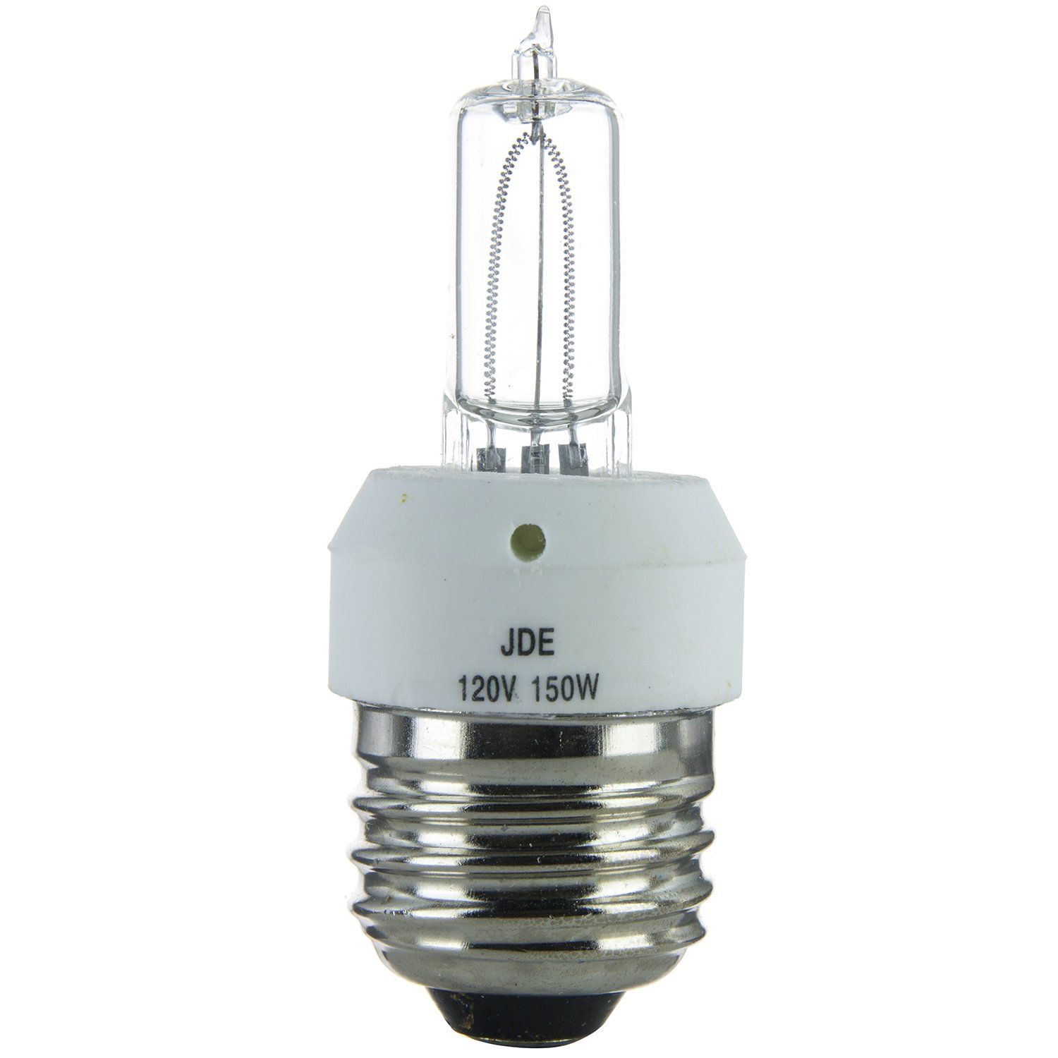 Sunlite JDE Halogen T4 Single Ended Mini Tube Bulb, 150 Watts, 120 Volts, Clear, Medium E26 Base, 2200 Lumens, 3200K Bright White, 100 CRI, 1 Pack