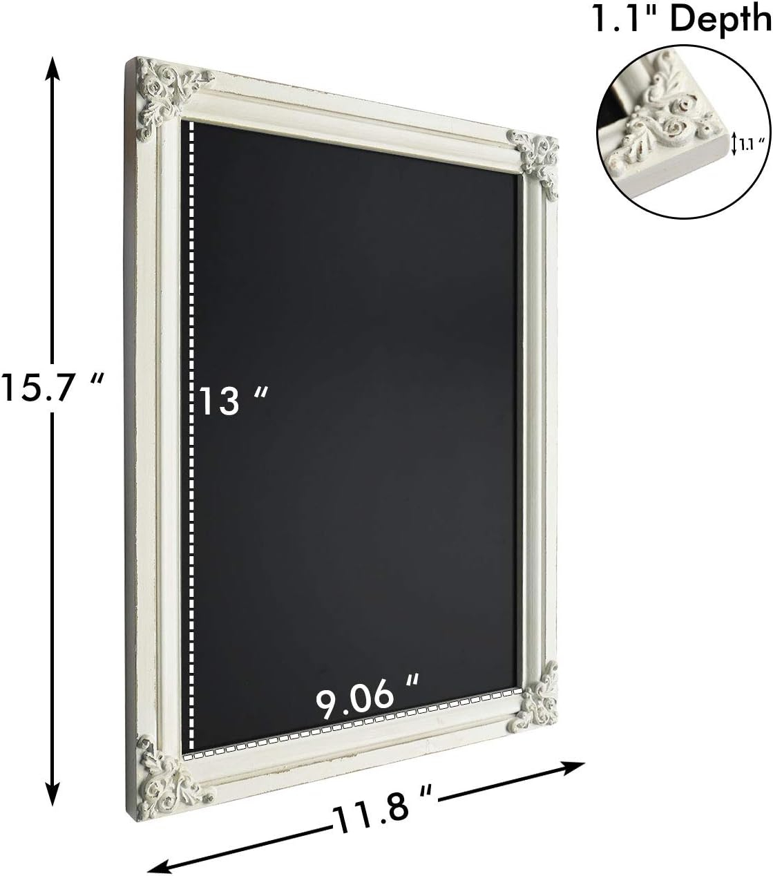 NIKKY HOME Decorative Chalk Board Farmhouse Kitchen Chalkboard Wall Sign Framed Hanging Display Non-Porous Easy to Clean 16" x 12" Rustic Blackboard for Weddings, Birthdays, Restaurant, Menu