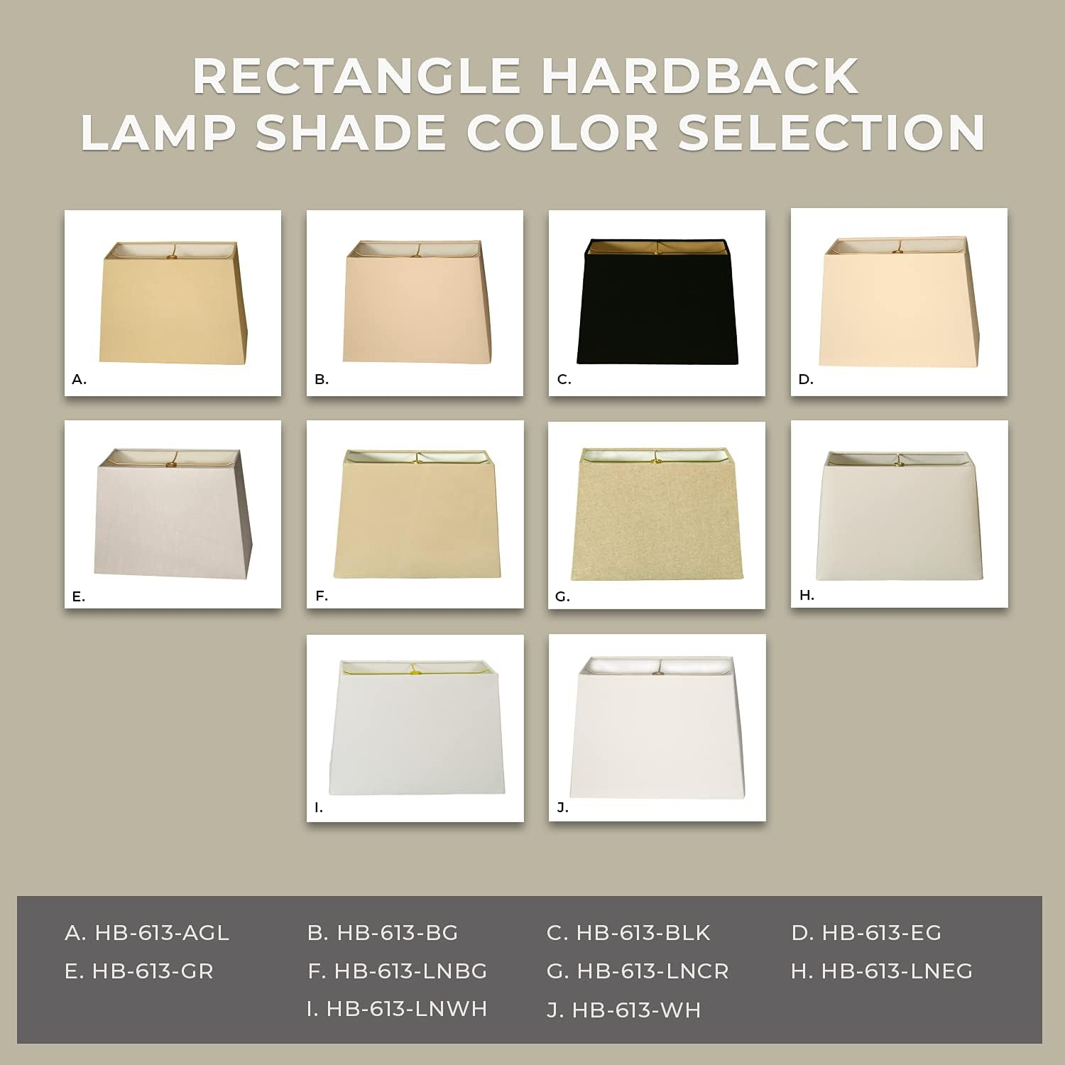 Royal Designs, Inc. Rectangle Hardback Lamp Shade, HB-613-12LNEG, Linen Eggshell, (5 x 10) x (8 x 12) x 9.5