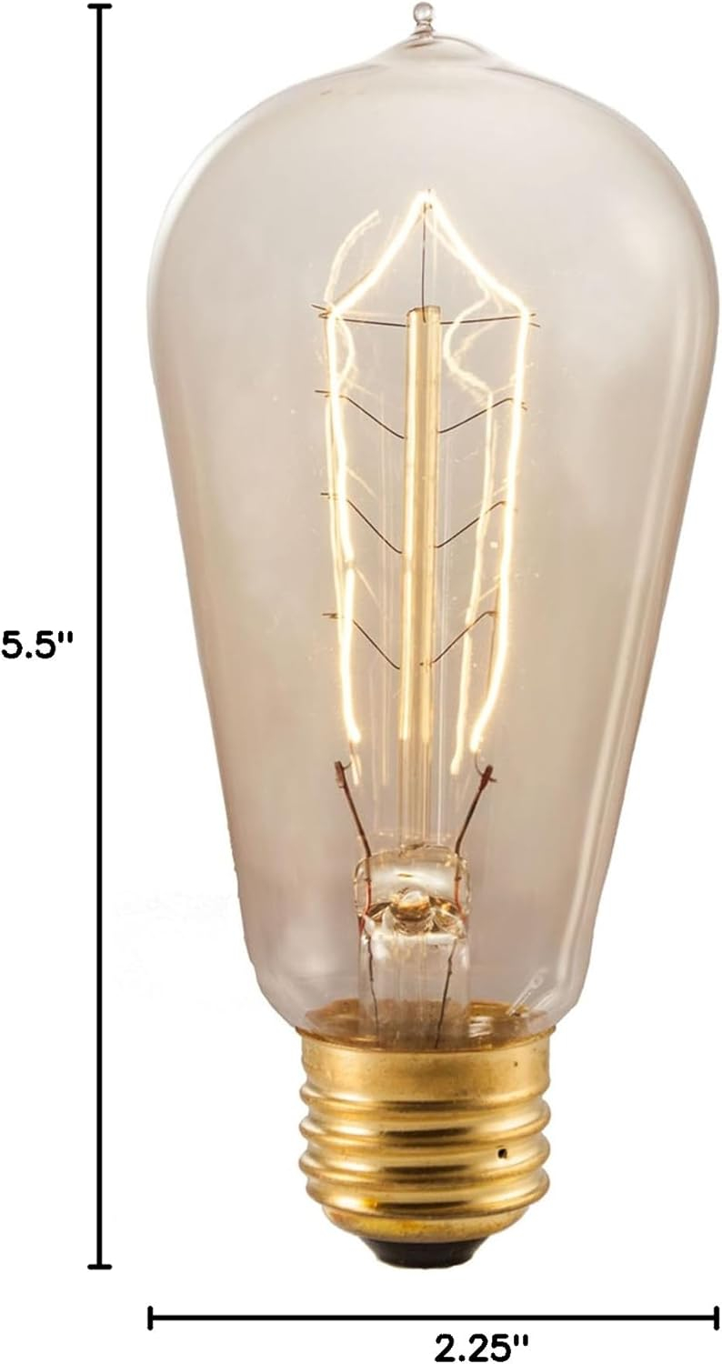 Amber Antique Hairpin Filament Dimmable Incandescent Bulb