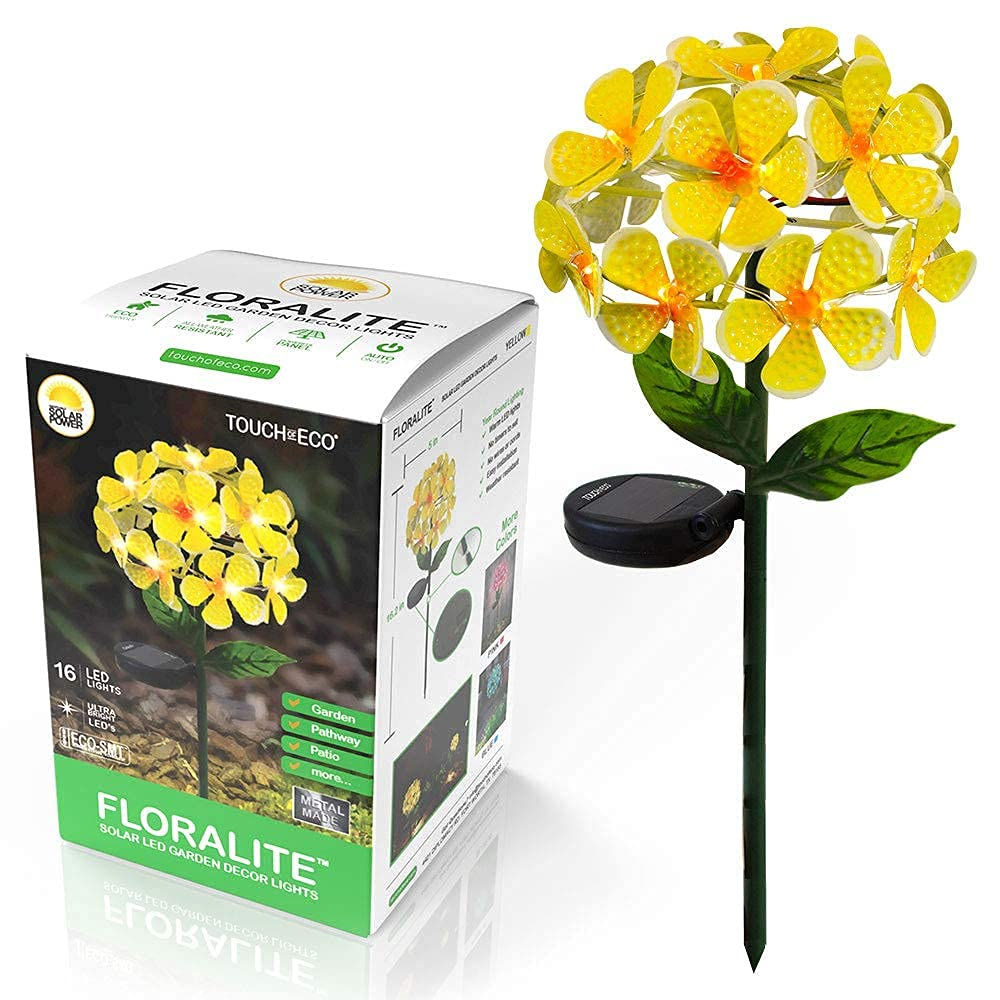 Solar LED Metal Flower Stake Lights - Multiple Colors