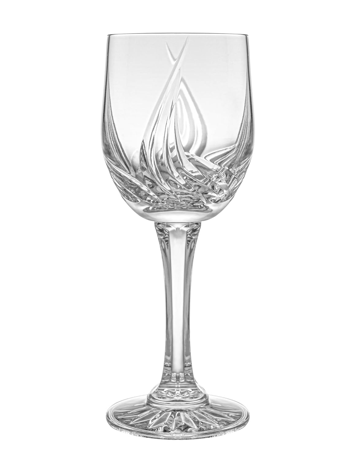 Barski Wine - Glasses - Cordial - Sherry - Set of 6 - Hand Cut Crystal - Stemmed - 4.5 Oz. - Made in Europe (Set of 6)