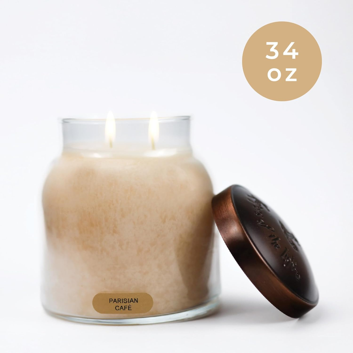 Parisian Cafe Scented Jar Candle with Black Lid