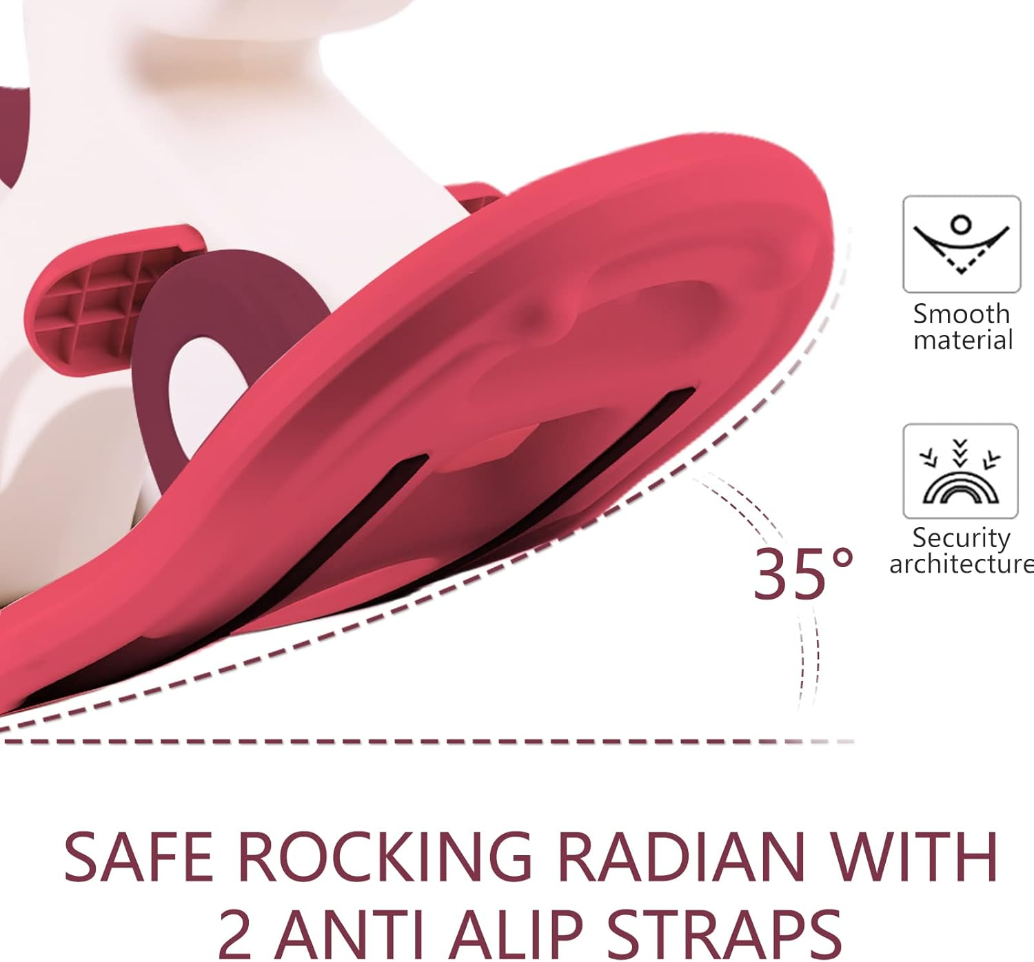 4 in 1 Rocking Horse for Toddlers 1-3 Years Old, Baby Rocking Toy Fun Birthday Gift for 1+ Girls, Ride on Toy with Detachable Balance Board and Footrest，Balance Bike with Push Handle，Pink