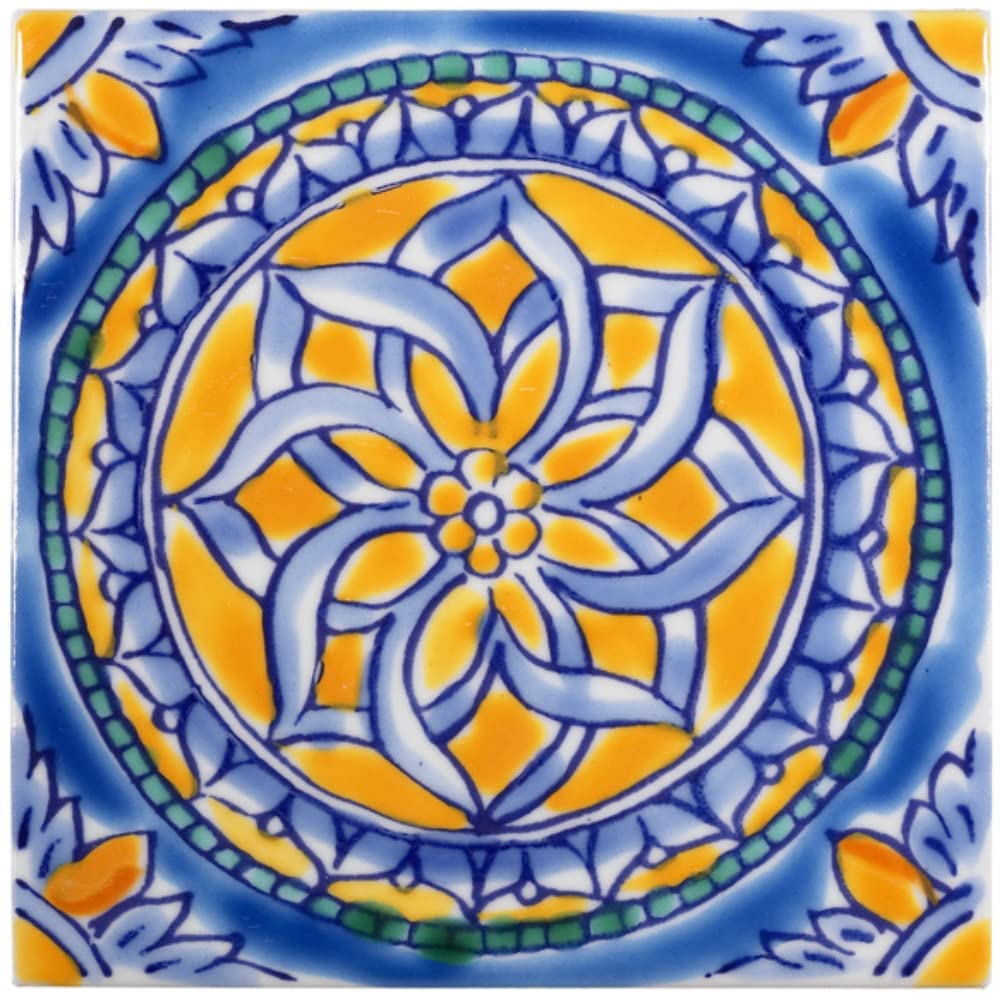 Casablanca Market Mediterranean 4" x 4" Ceramic Palma Decorative Tile in Green & Reviews | Wayfair