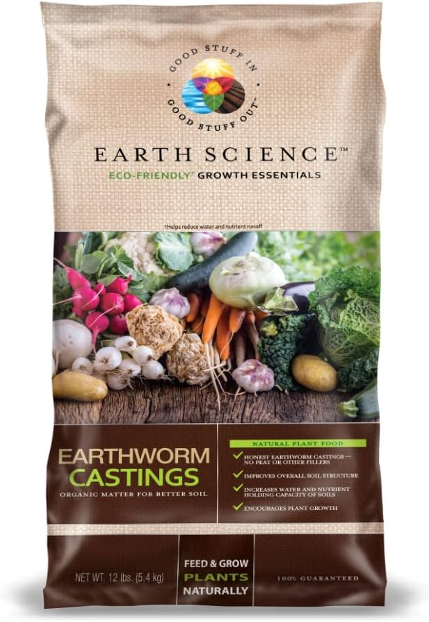 Earth Science Earthworm Castings Garden Fertilizer