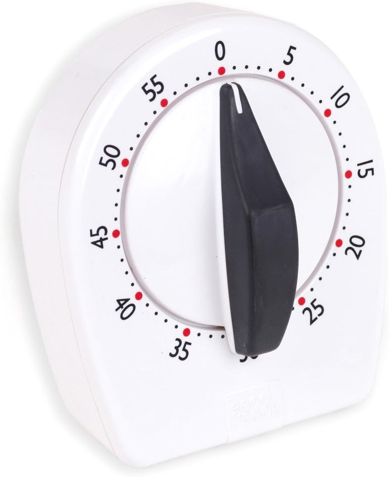 GoodCook 60-Minute Precision Long Ring Kitchen Timer, White