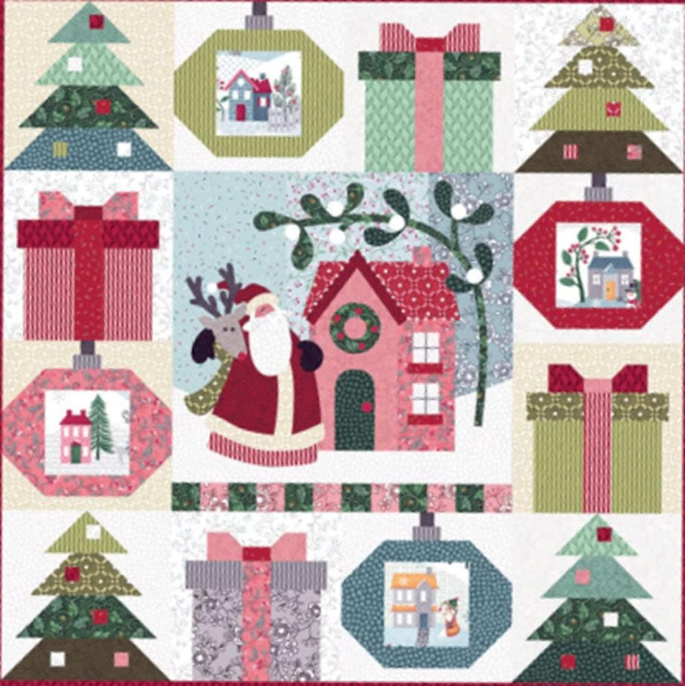 Life-Size Christmas Quilt Pattern with Applique Templates