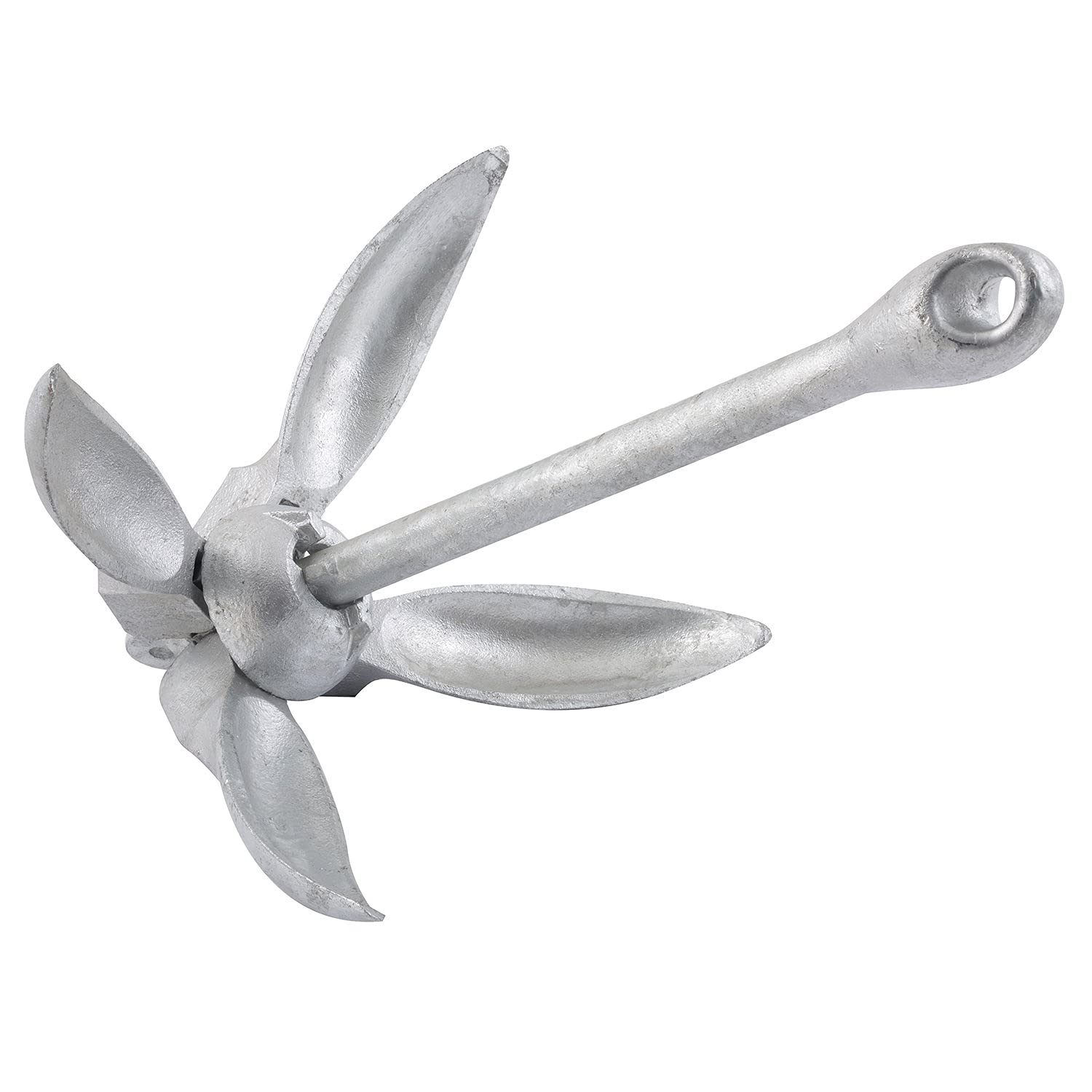 Shoreline Marine Galvanized Steel Folding Anchor, 3 Pounds