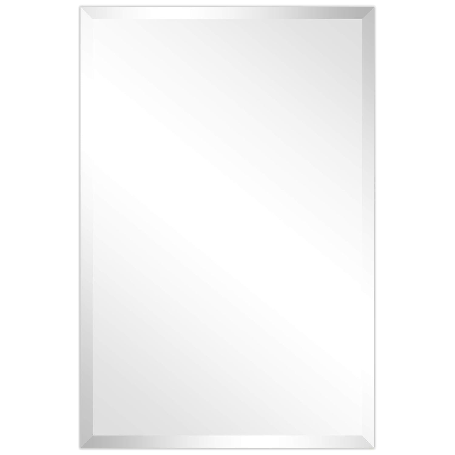Empire Art Espejo de Pared de Prisma Biselado sin Marco Directo 24" x 36", Listo para Colgar