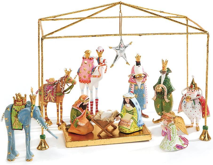 MacKenzie-Childs 13 Piece Nativity Patience Brewster Mini Introductory Set