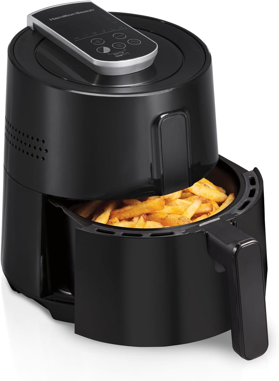 Hamilton Beach Air Fryer Oven 3.7 Quarts, Digital with 6 Presets, Easy to Clean Nonstick Basket, Black 35050