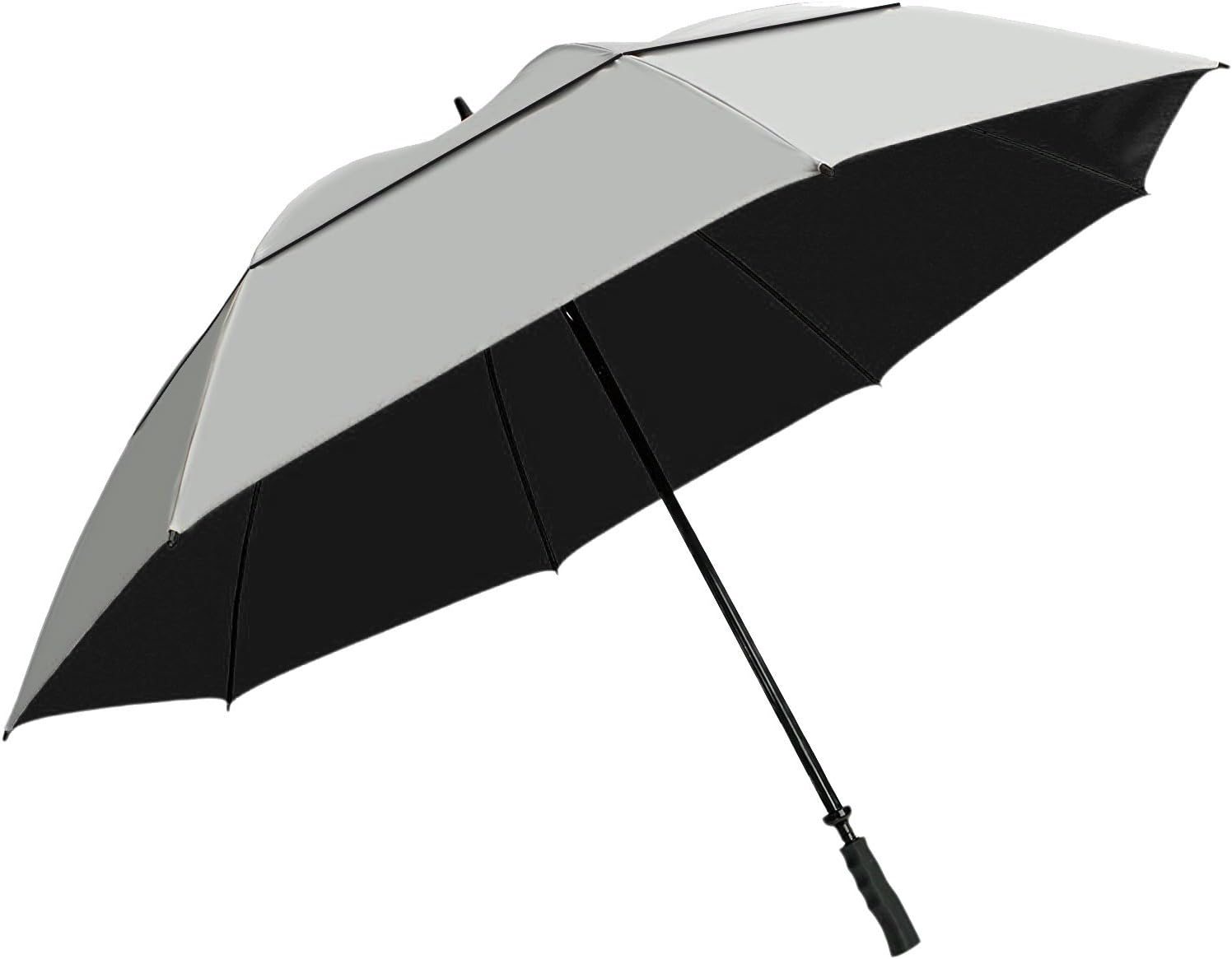 Sun Tek 68" UV Protection Wind Cheater Vented Canopy Umbrella (Silver/Black)
