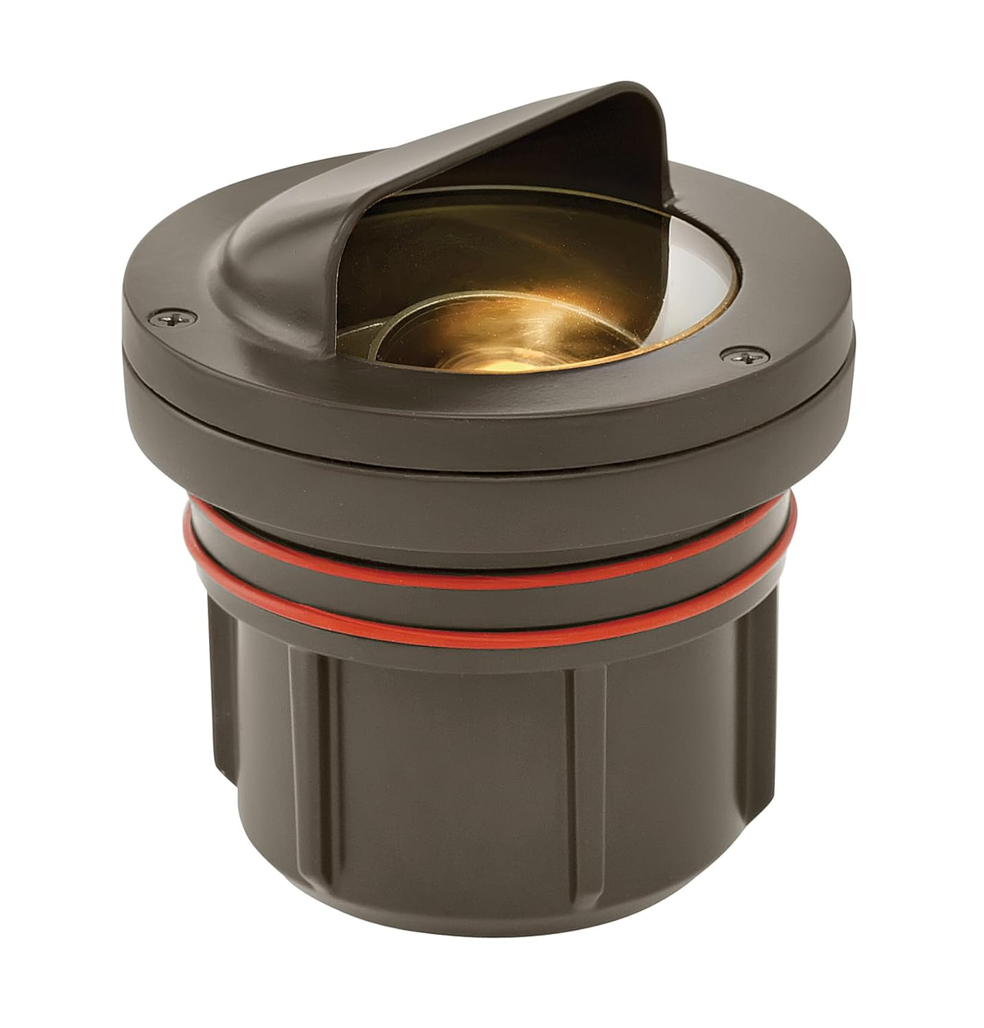 Bronze Low Voltage LED Shielded Well Light with Clear Lens