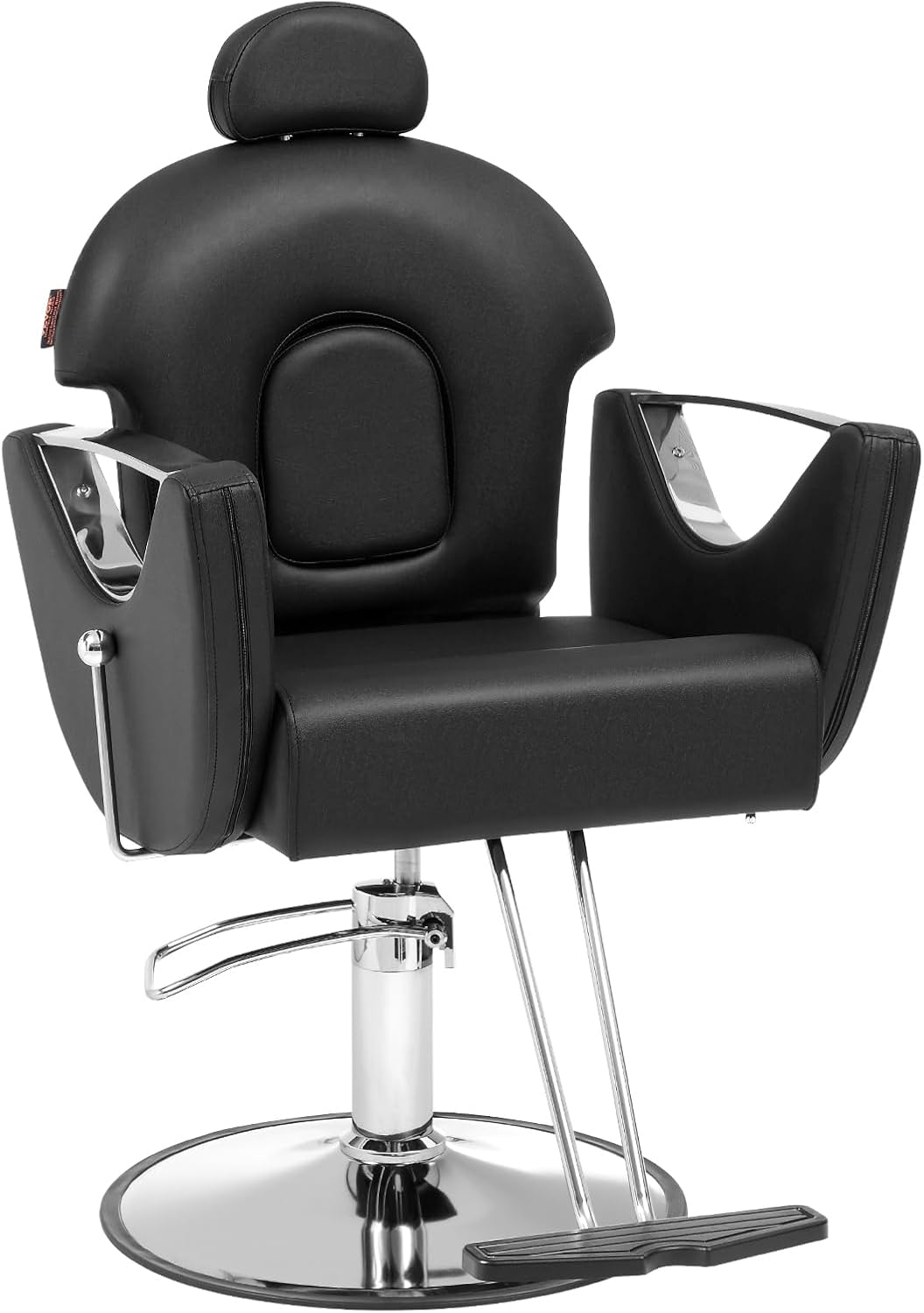 Salon Chair, Hydraulic Recliner Barber Chair for Hair Stylist, 360 Deg Swivel Reclining Salon Chair, Black - 330 lbs