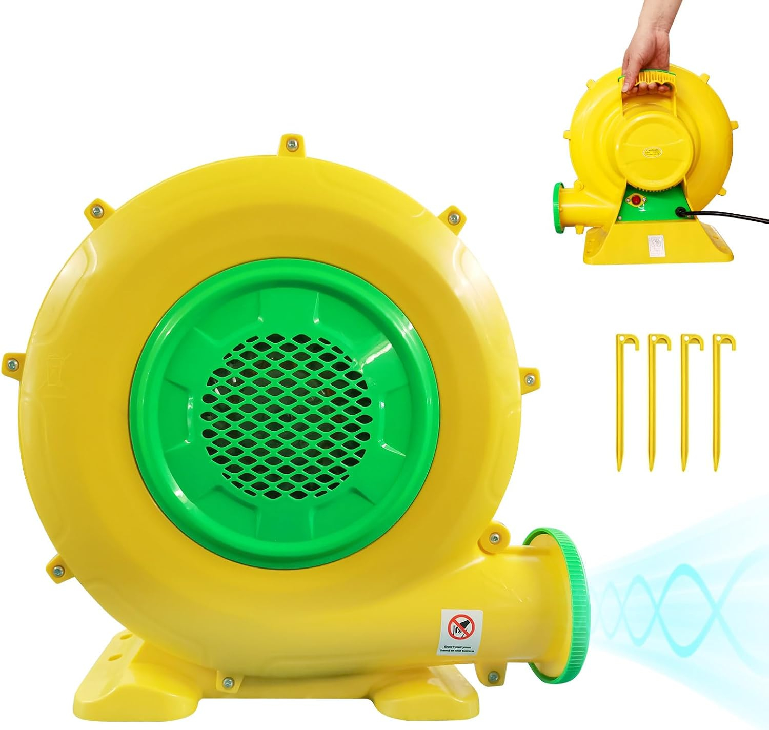 Costway Air Blower Pump Fan 480 Watt 0.6HP For Inflatable Bounce House Bouncy Castle