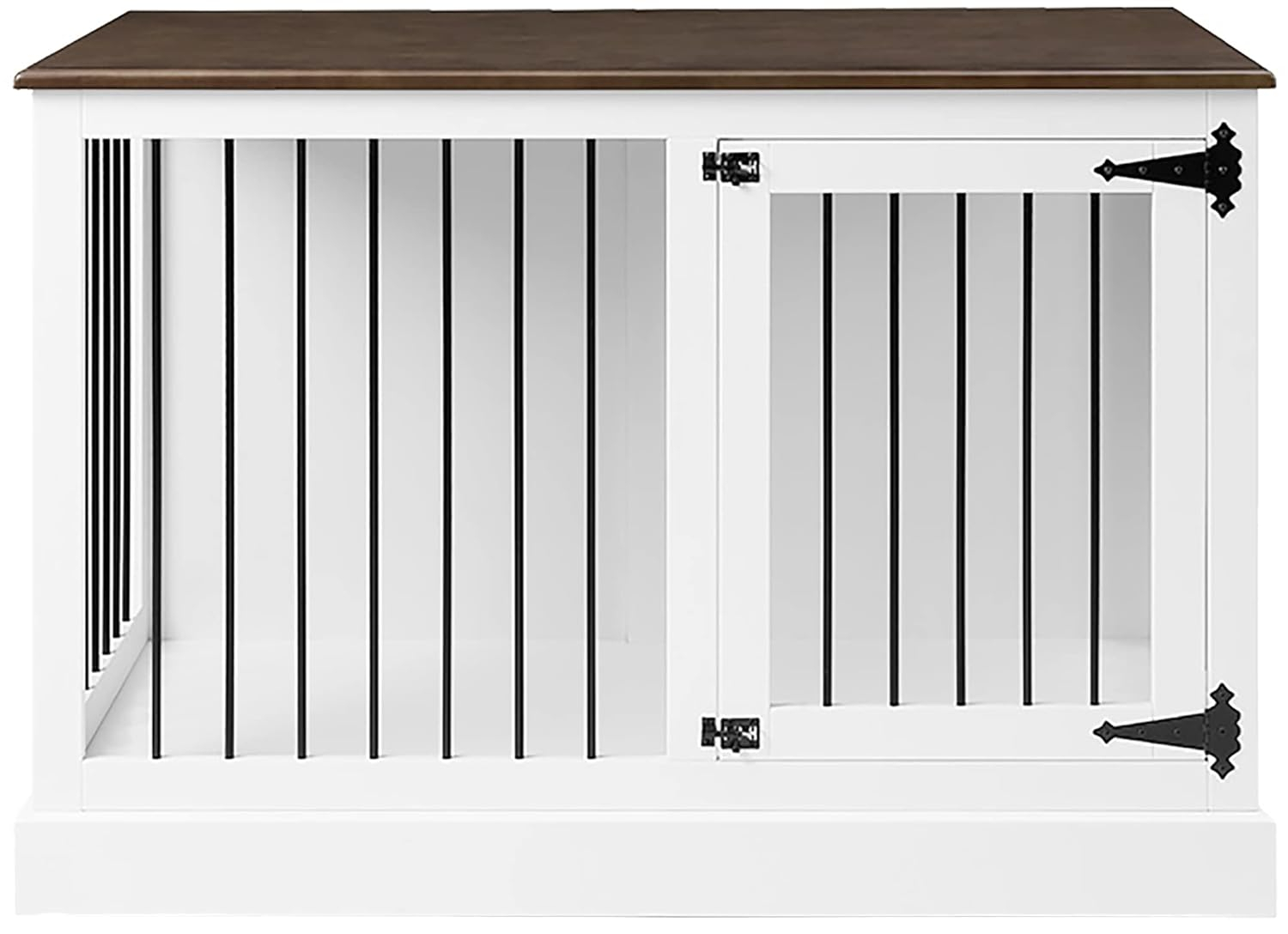 Winslow Small Credenza Dog Crate White/Dark Brown