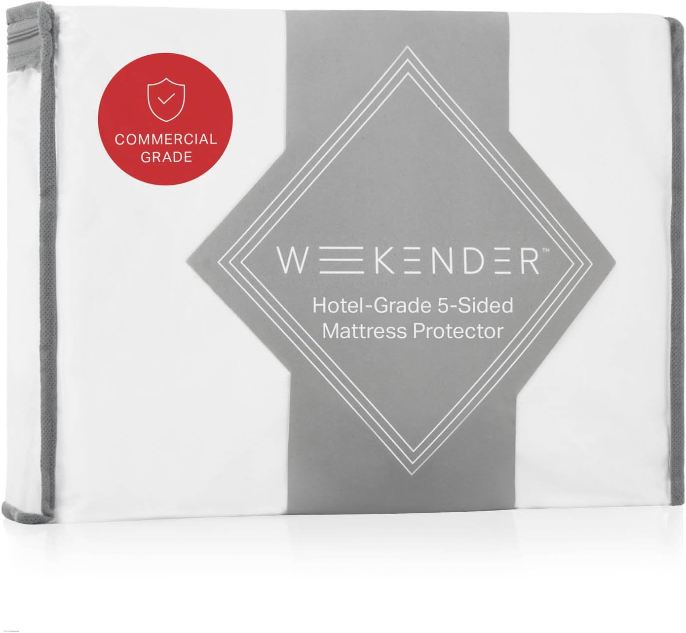 WEEKENDER Premium Commercial-Grade 5-Sided Mattress Protector - Waterproof-High Heat Dryer Proof-Reinforced Seams - Dorm Room Essentials- Twin XL , White