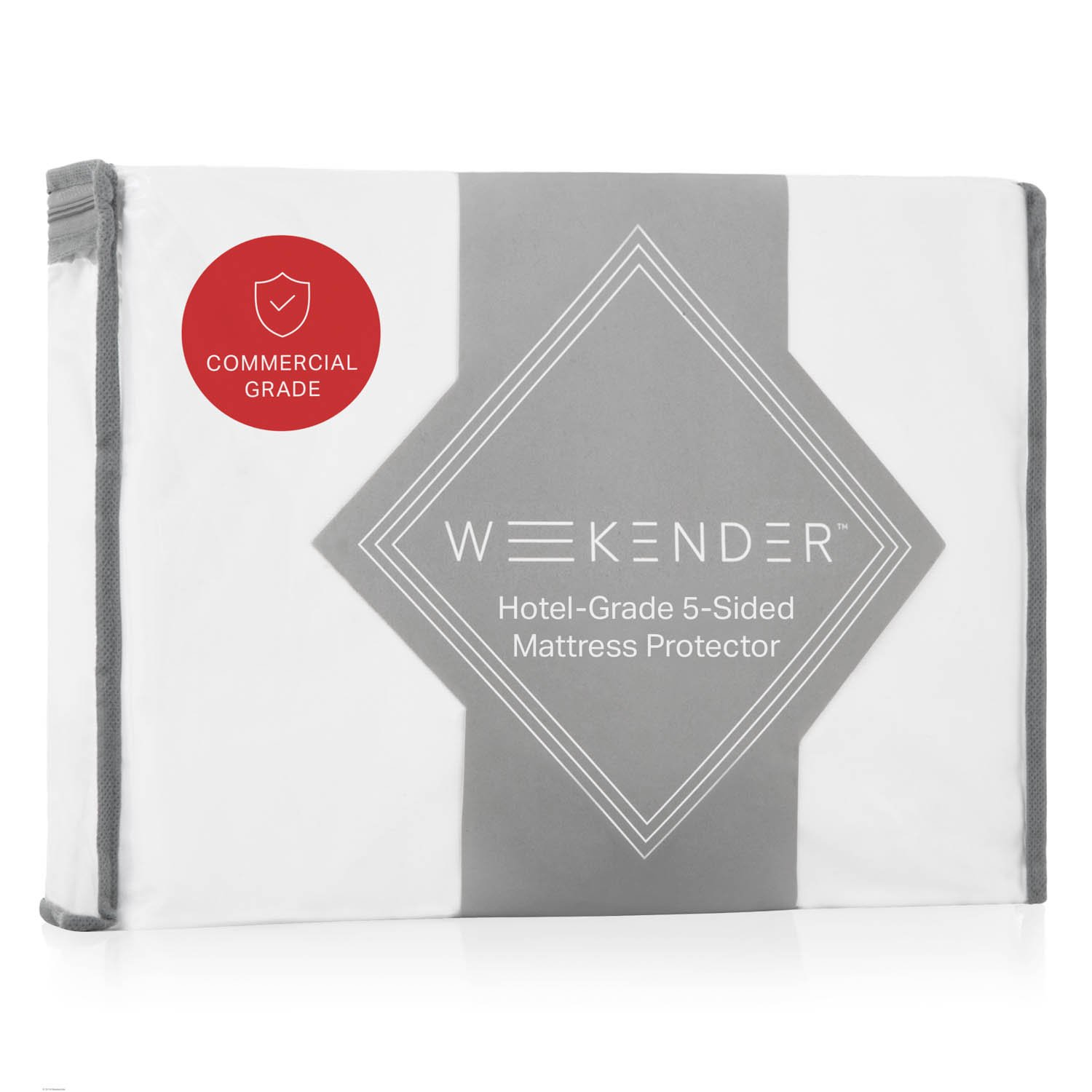 WEEKENDER Premium Commercial-Grade 5-Sided Mattress Protector - Waterproof-High Heat Dryer Proof-Reinforced Seams - Dorm Room Essentials- Twin XL , White