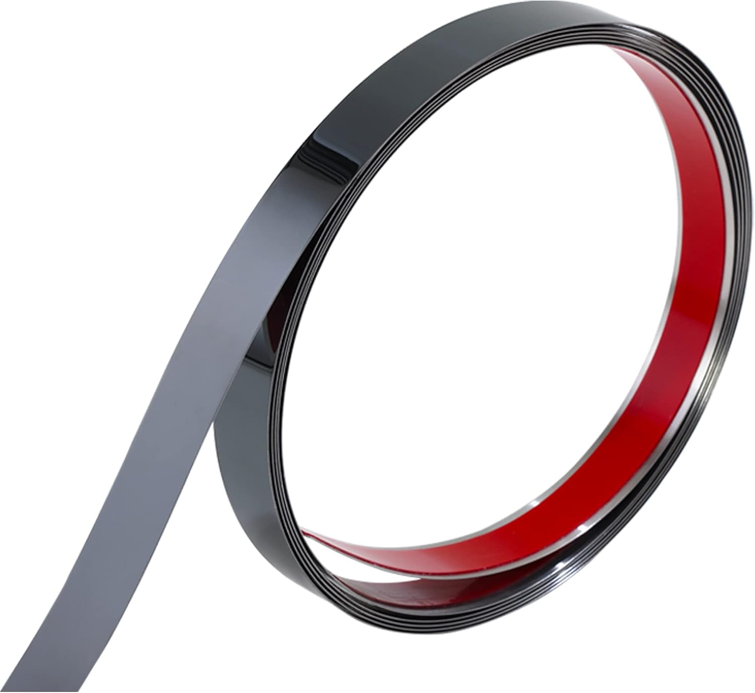 Stainless Steel Wall Molding Trim Peel and Stick, Flexible Self-Adhesive Metal Trim for Ceiling, Mirror Frame and More, Mirror-Like Finish Metallized Silver