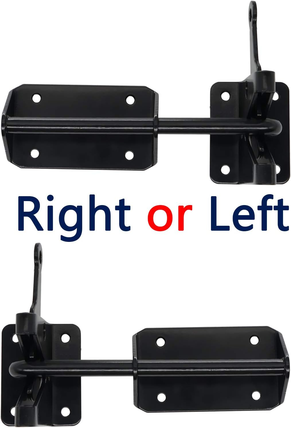 Heavy Duty Automatic Latch for Wooden & Metal Gates, Vinyl Fence, Self Locking Outswinging Pool & Dog Gate Door Latch with Gravity Security & Cable Pull Opener, Black