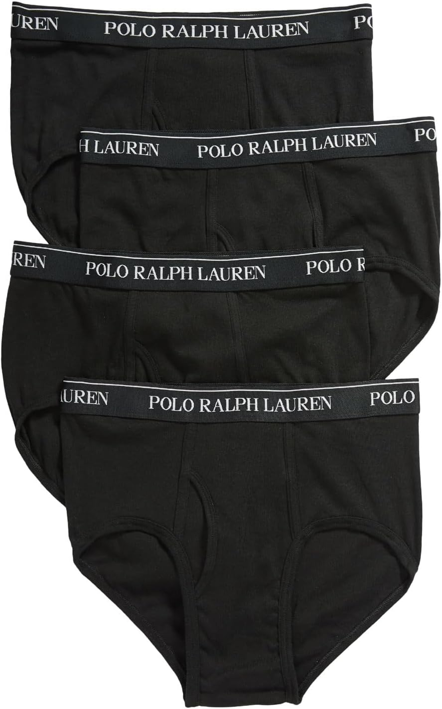 Large Black Cotton Regular Fit Briefs
