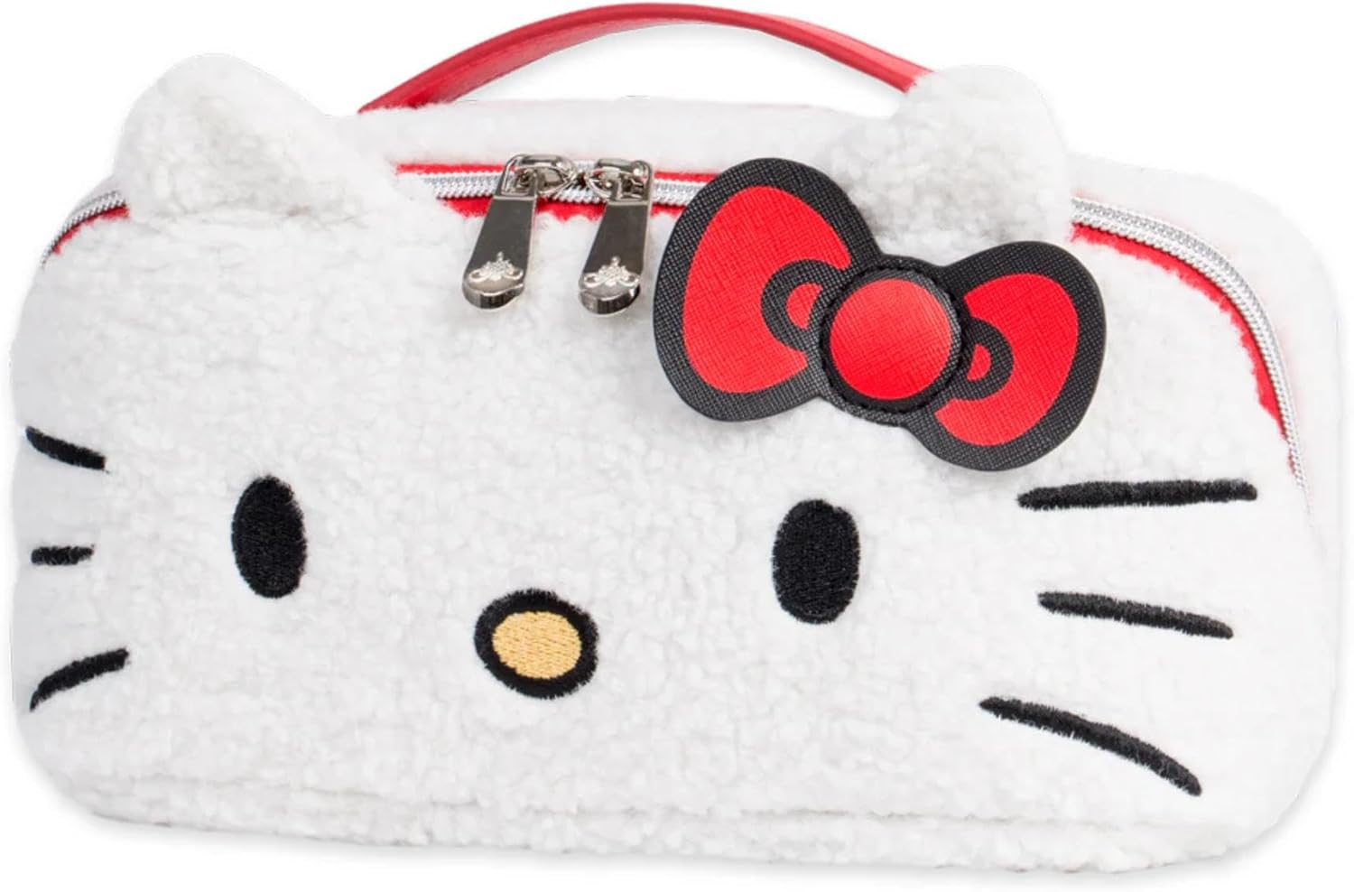 Impressions Vanity Hello Kitty Unfold Travel Makeup Bag, Opens Flat Cosmetic Bag with Compartments