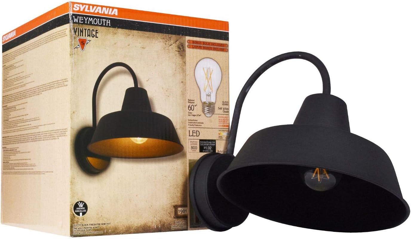 SYLVANIA Outdoor Sconce Light Fixture Kit, includes light bulb