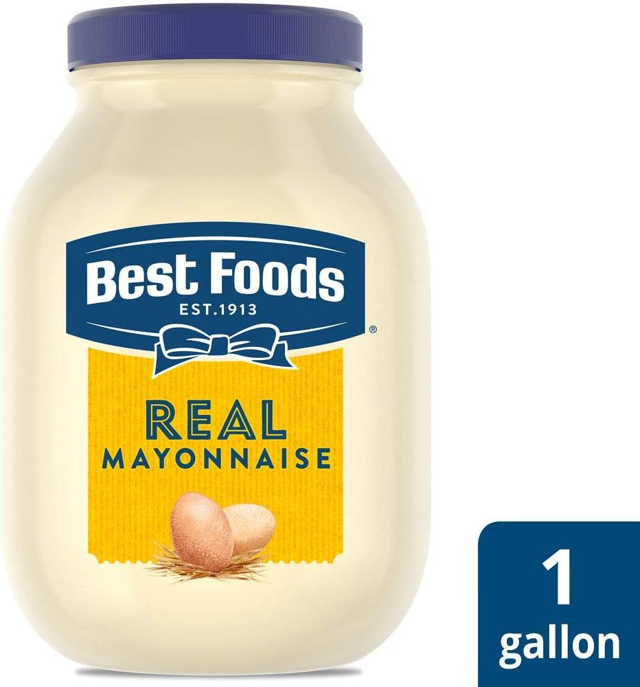 Best Foods Real Mayonnaise Jar, Condiment for Sandwiches, Salads, Mayo Made with 100% Cage Free Eggs, Gluten Free 1 gallon 128 oz, Pack of 1