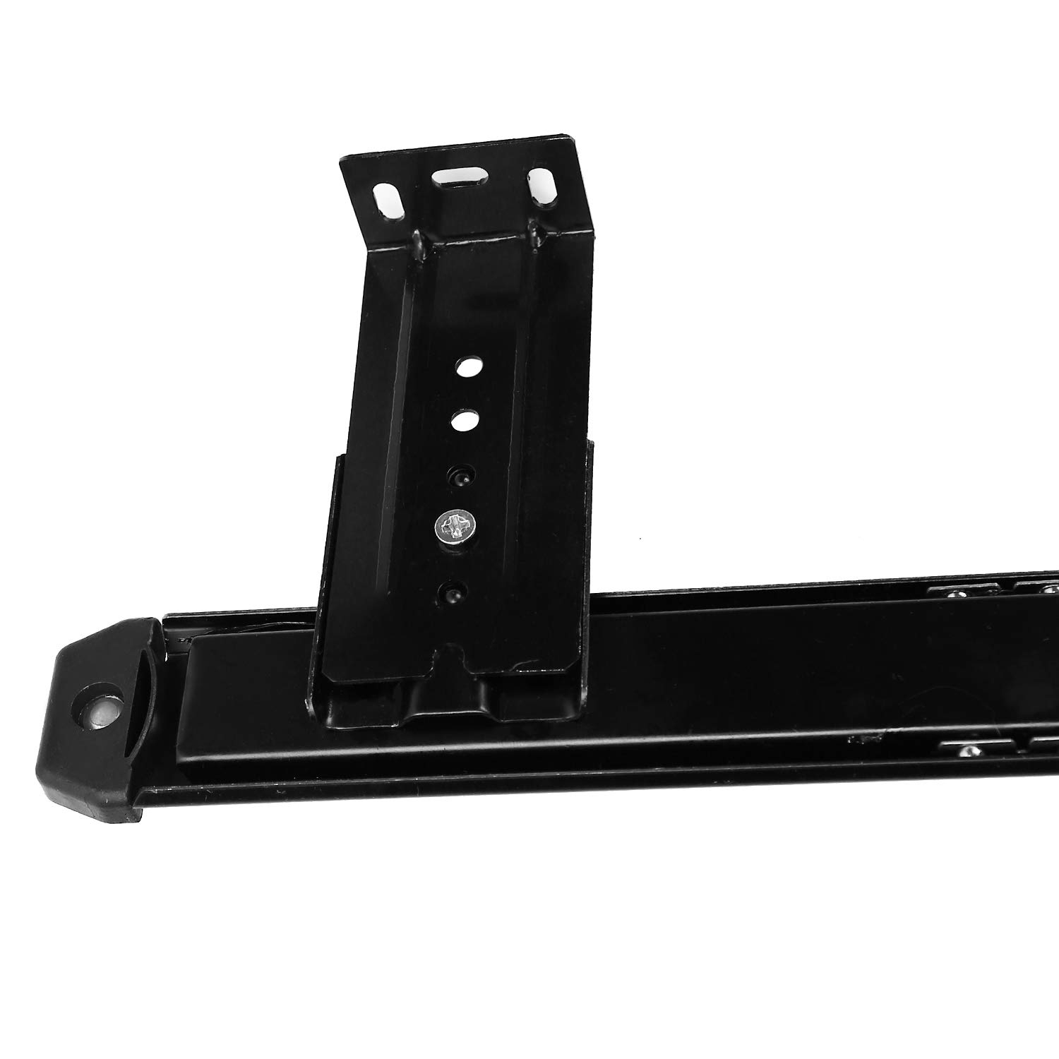 KINJOEK 2 PCS 14 Inch Under Desk Keyboard Tray Rails Slides, Adjustable Height Heavy Duty Ball Bearing Keyboard Mount Track, Black