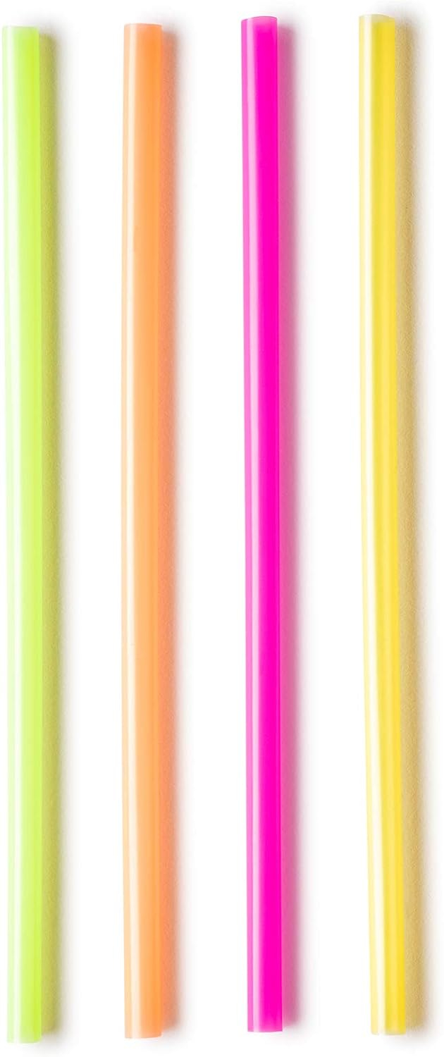 Comfy Package Wide Straws for Drinking & Smoothies [100 Pack] Assorted Colors