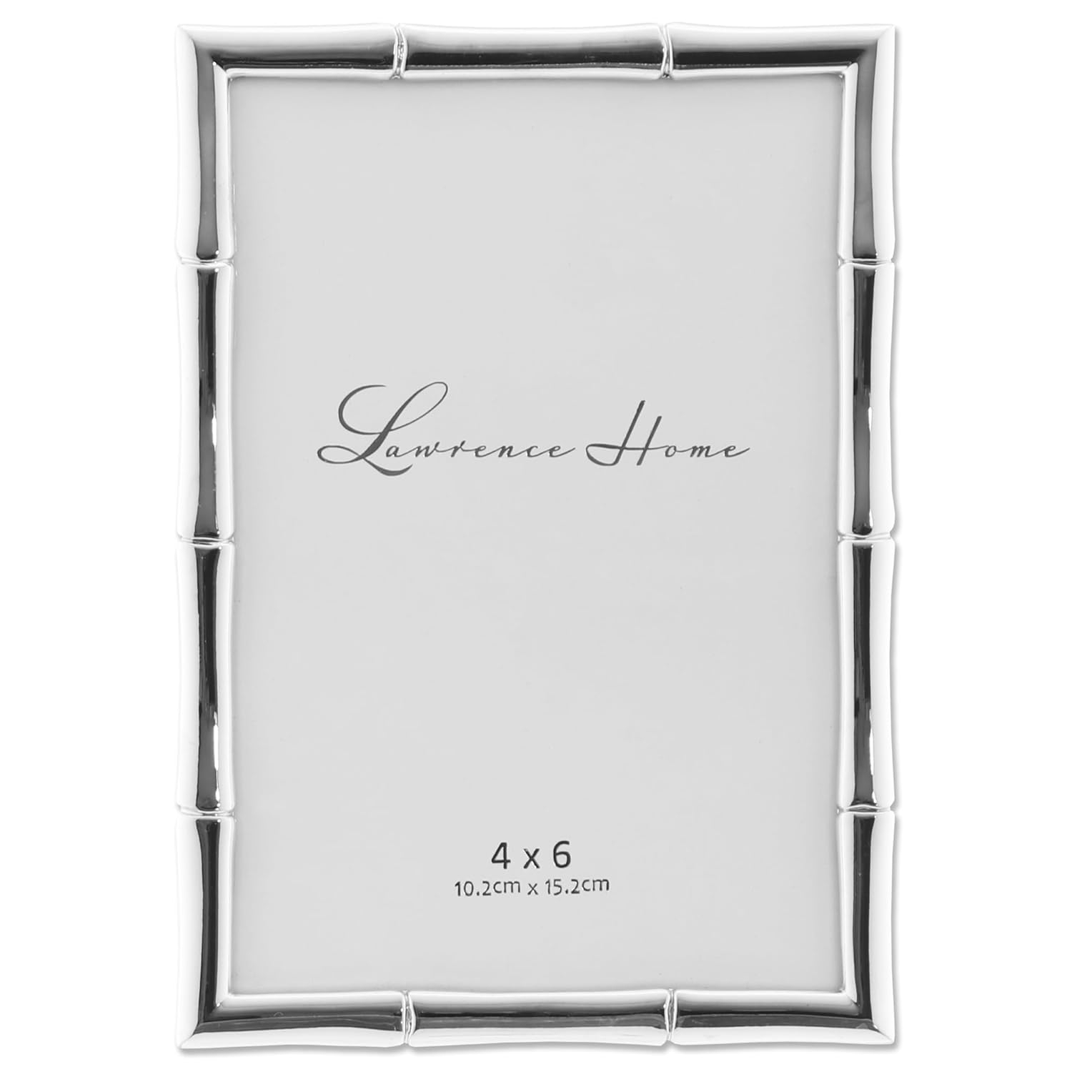 Lawrence Frames 710146 Silver Metal Bamboo 4x6 Picture Frame