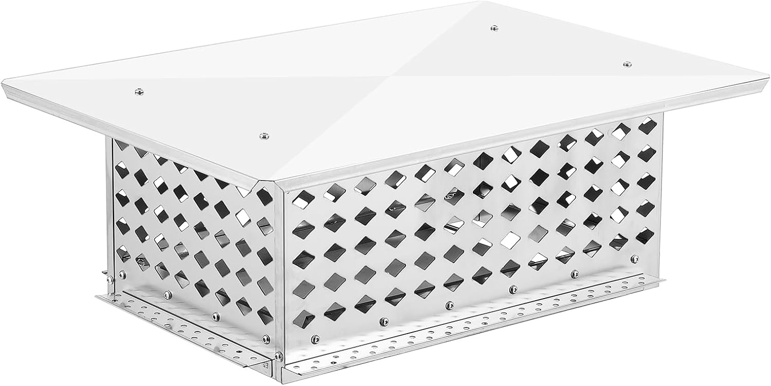 Towallmark Chimney Cover, Chimney Rain Caps, Fireplace Chimney Caps for Outside Adjustable Bottom to Fit Existing Clay Flue Tile Sizes