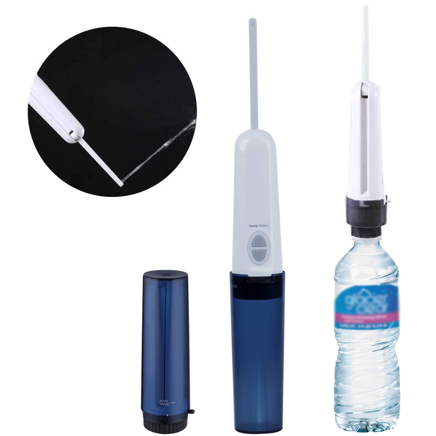 Hibbent Portable Bidet for Travel, High Pressure Handheld Electric Sprayer, Rechargeable Travel Bidet for Women & Men, Personal Hygiene Cleaning, Soothing Postpartum Care, Blue