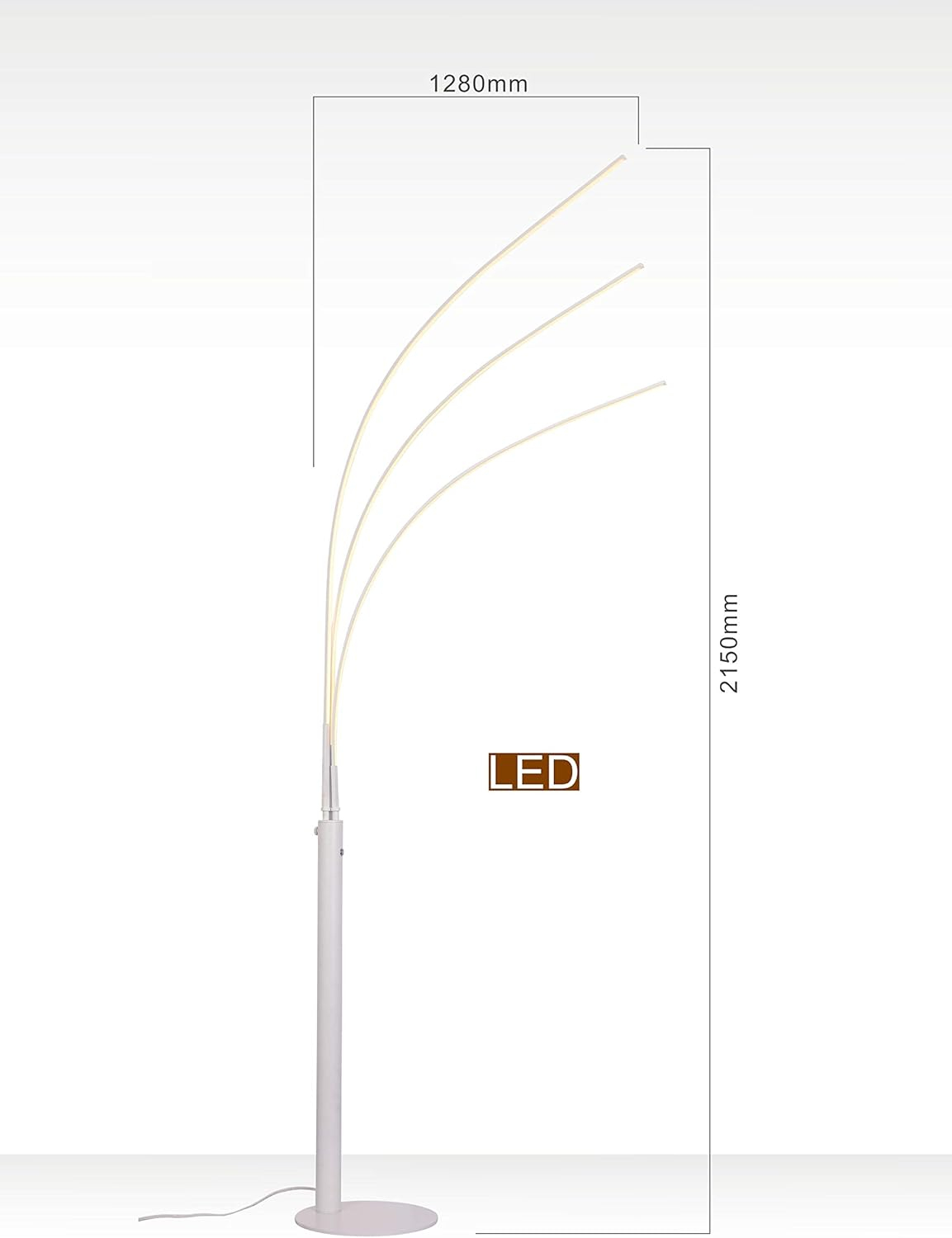Artiva  Aurora LED Arch Tree Floor Lamp, 92" - 92 white White