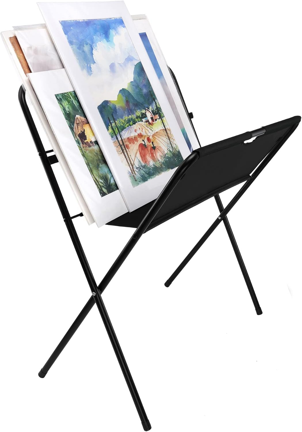Creative Mark Folding Canvas Jumbo Print Rack - Artist Gallery Portable Display Rack for Posters, Artwork, Prints, Canvas, Panels, Galleries, Studios & Storage