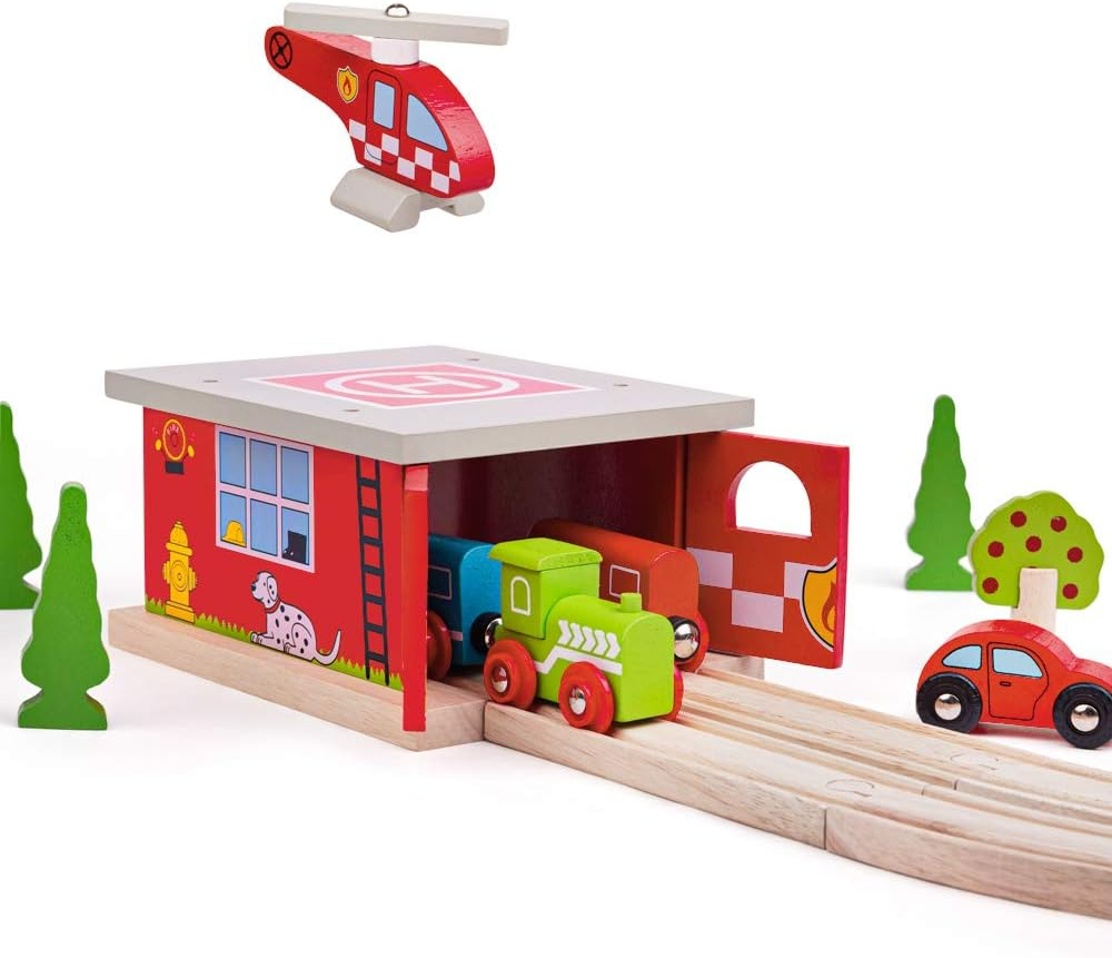 Bigjigs Rail - Firestation Shed