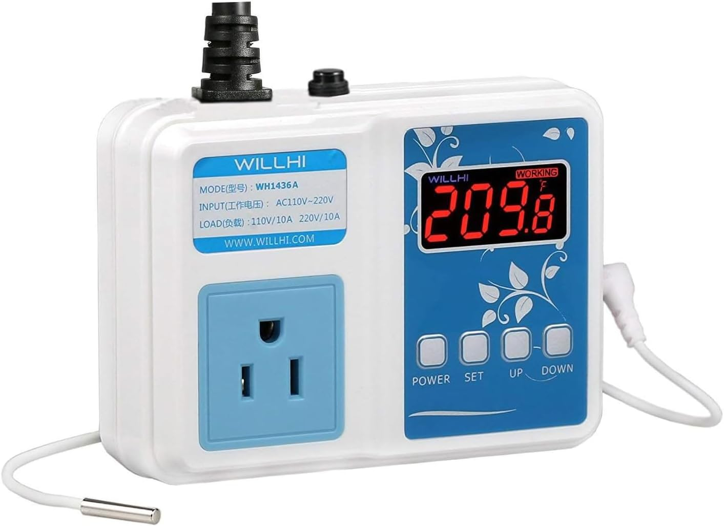 WILLHI WH1436A Temperature Controller 110V Digital Thermostat Switch Sous Vide C