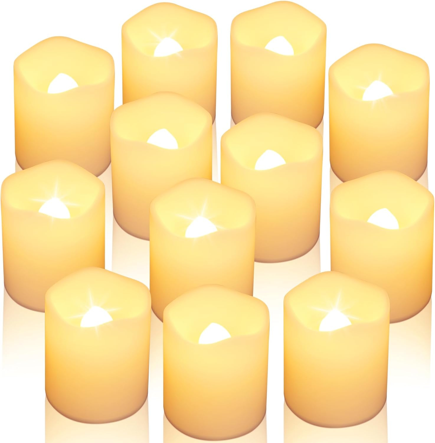 Warm White Flameless LED Tealight Candles, 24 Pack