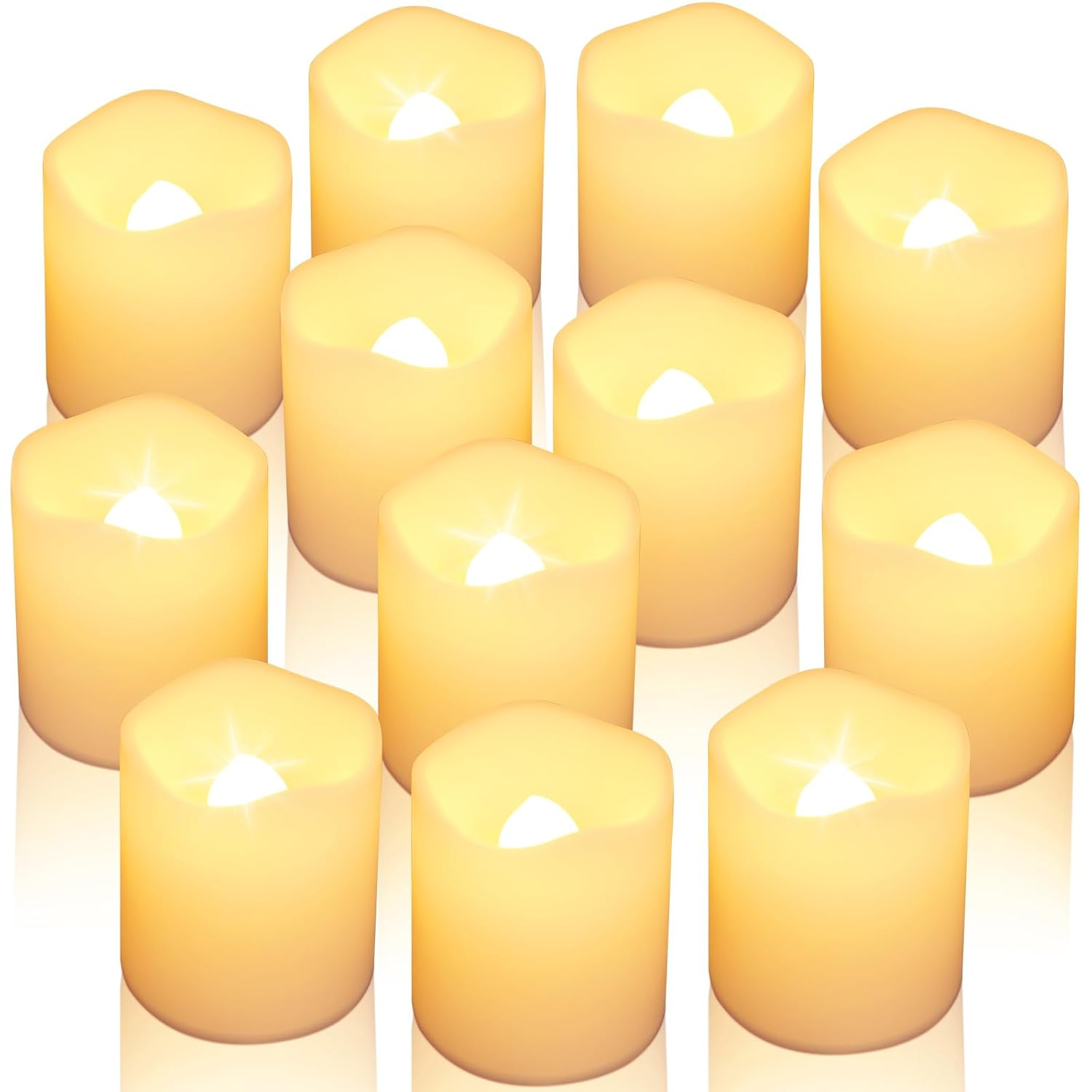 Warm White Flameless LED Tealight Candles, 24 Pack