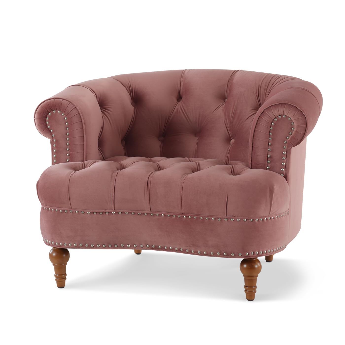 Jennifer Taylor Home La Rosa 42" Victorian Tufted Upholstered Living Room Accent Chair, Burgundy