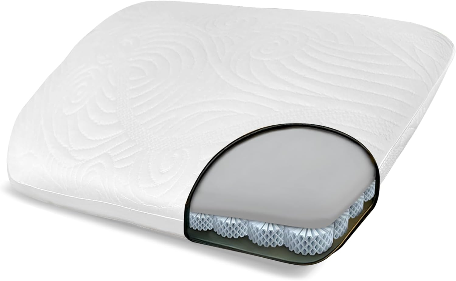 Dormeo True Evolution Bed Pillow Low Profile Standard Cooling Pillow with Octaspring Technology