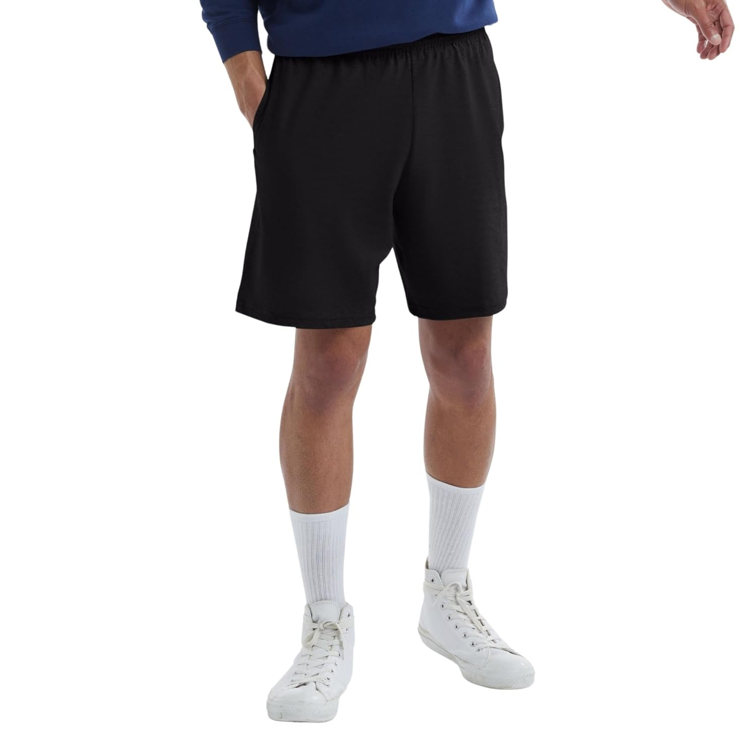 Hanes Men's Essentials Cotton Shorts With Pockets, 7.5" Inseam, Sizes S-4XL